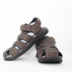 Dockers Men's Byrd Dark Brown Sandals Size 10 NWOT Fisherman